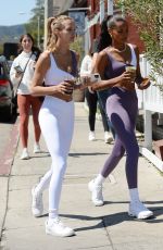 JOSPEHINE SKRIVER and JASMINE TOOKES Leaves Workout 04/13/2022