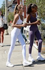 JOSPEHINE SKRIVER and JASMINE TOOKES Leaves Workout 04/13/2022