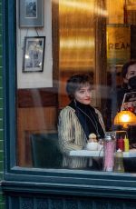 JULIA GARNER on the Set of Apartment 7a in London
