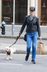 JULIANNA MARGUILES Out with Her Dog in New York 03/31/2022