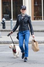 JULIANNA MARGUILES Out with Her Dog in New York 03/31/2022