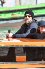 JULIANNE MORRE Arrives at a Taxi Boat in Venice 04/18/2022