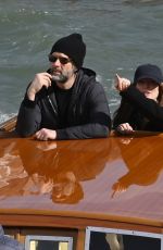 JULIANNE MORRE Arrives at a Taxi Boat in Venice 04/18/2022