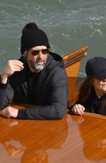 JULIANNE MORRE Arrives at a Taxi Boat in Venice 04/18/2022
