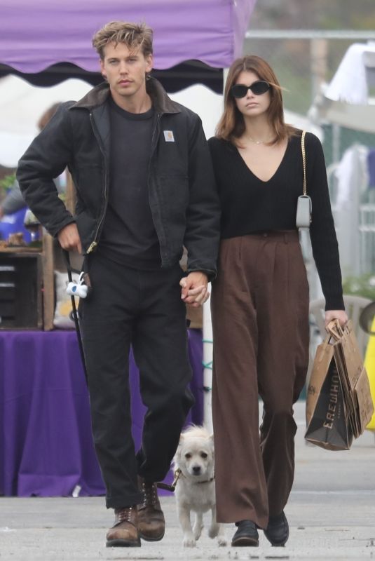 KAIA GERBER and Austin Butler at Malibu Farmer