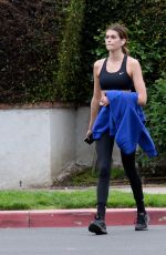 KAIA GERBER Leaves Pilates Class in Los Angeles 04/06/2022