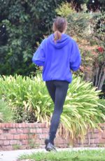 KAIA GERBER Out Jogging in Studio City 04/02/2022