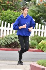 KAIA GERBER Out Jogging in Studio City 04/02/2022
