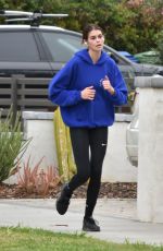 KAIA GERBER Out Jogging in Studio City 04/02/2022