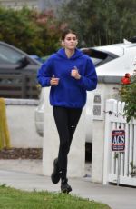KAIA GERBER Out Jogging in Studio City 04/02/2022