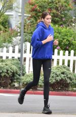 KAIA GERBER Out Jogging in Studio City 04/02/2022