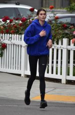 KAIA GERBER Out Jogging in Studio City 04/02/2022