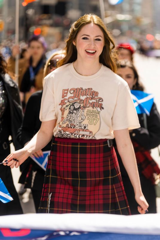KAREN GILLAN at Tartan Day Parade in New York 04/09/2022