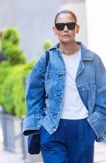 KATIE HOLMES in Double Denim Out in New York 04/29/2022