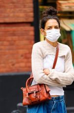 KATIE HOLMES Out and About in New York 04/05/2022