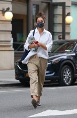 KATIE HOLMES Out and About in New York 04/22/2022