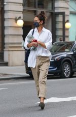KATIE HOLMES Out and About in New York 04/22/2022