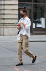 KATIE HOLMES Out and About in New York 04/22/2022