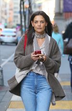 KATIE HOLMES Out with a Friend in New York 04/08/2022