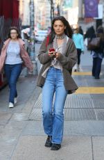 KATIE HOLMES Out with a Friend in New York 04/08/2022