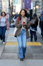 KATIE HOLMES Out with a Friend in New York 04/08/2022