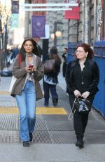 KATIE HOLMES Out with a Friend in New York 04/08/2022