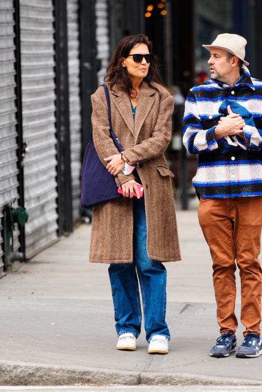 KATIE HOLMES Out with a Friend in New York 04/10/2022