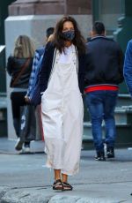 KATIE HOLMES Out with a Friend in New York 04/25/2022
