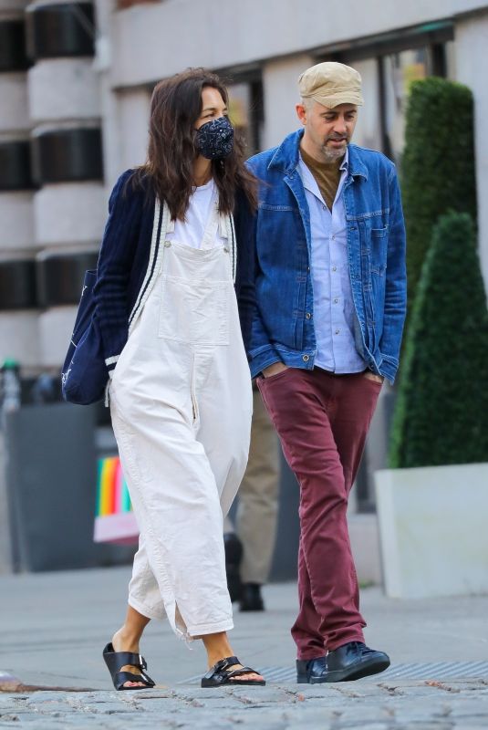 KATIE HOLMES Out with a Friend in New York 04/25/2022