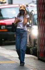 KATIE HOLMES Wearing a Face Mask Out in New York 04/14/2022
