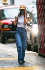 KATIE HOLMES Wearing a Face Mask Out in New York 04/14/2022