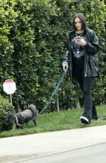 KATIE MALONEY Cleans up After Her Dog in Encino 04/02/2022