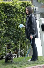 KATIE MALONEY Cleans up After Her Dog in Encino 04/02/2022
