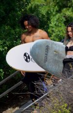 KEHLANI Out for Surfing Session in Malibu 04/27/2022
