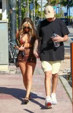 KENZIE WARNER and Johnny Manziel Out in Miami Beach 04/01/2022