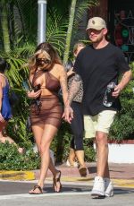 KENZIE WARNER and Johnny Manziel Out in Miami Beach 04/01/2022