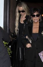 KHLOE KARDASHIAN and KRIS JENNER at Osteria Mozza Italian Restaurant in Hollywood 04/06/2022