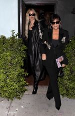KHLOE KARDASHIAN and KRIS JENNR Leaves Kylie and Kendall