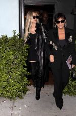 KHLOE KARDASHIAN and KRIS JENNR Leaves Kylie and Kendall