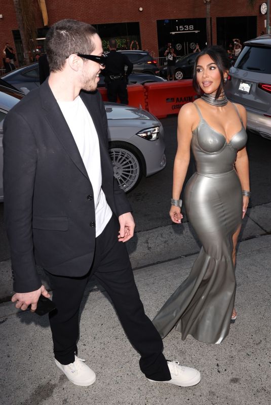KIM KARDASHIAN and Pete Davidson Arrives at The Kardashian