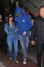 KIM KARDASHIAN and Pete Davidson at Dinner Date in Los Angeles 04/11/2022