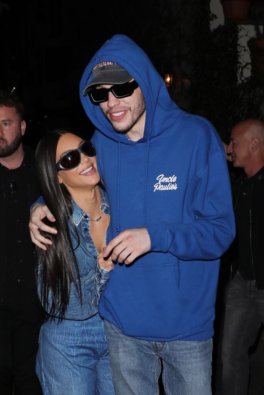 KIM KARDASHIAN and Pete Davidson at Dinner Date in Los Angeles 04/11/2022