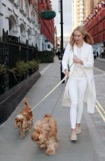 KIMBERLEY GARNER and Richard Dinan Out with Their Dogs in London 04/07/2022