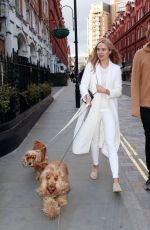 KIMBERLEY GARNER and Richard Dinan Out with Their Dogs in London 04/07/2022