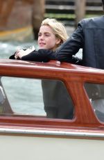 KIRNAN SHIPKA and Christian Coppola on a Taxi Boat in Venice 04/21/2022