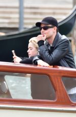 KIRNAN SHIPKA and Christian Coppola on a Taxi Boat in Venice 04/21/2022