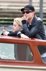 KIRNAN SHIPKA and Christian Coppola on a Taxi Boat in Venice 04/21/2022