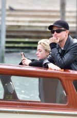 KIRNAN SHIPKA and Christian Coppola on a Taxi Boat in Venice 04/21/2022
