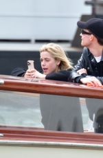 KIRNAN SHIPKA and Christian Coppola on a Taxi Boat in Venice 04/21/2022