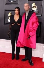 KOURTNEY KARDASHIAN and Travis Barker at 64th Annual Grammy Awards in Las Vegas 04/03/2022